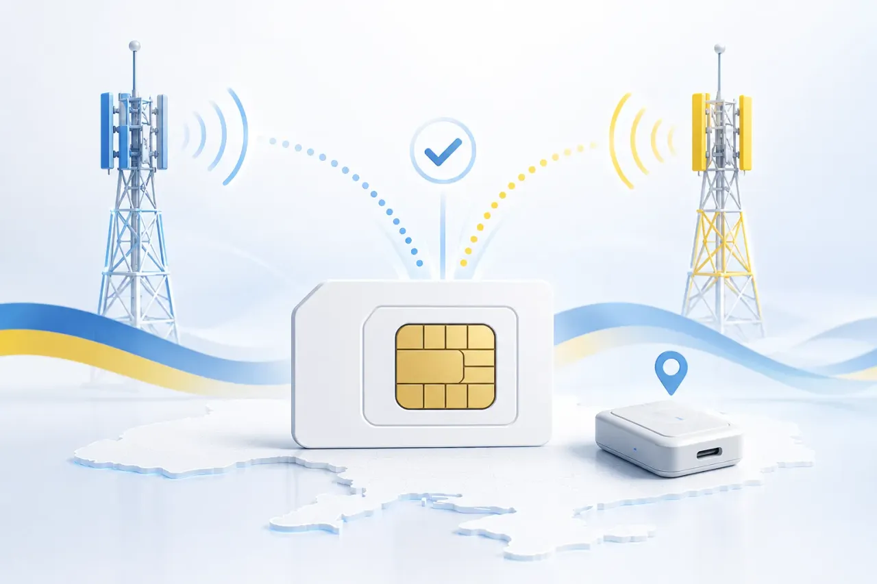 SIM-карта с автоматическим выбором сети Kyivstar и Vodafone