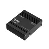 Teltonika TSW100 – диагональный вид корпуса с портами Ethernet и PoE+