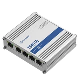 Teltonika TSW110 – диагональный вид с пятью Ethernet-портами