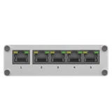Teltonika TSW110 – передняя панель с пятью Ethernet-портами RJ45