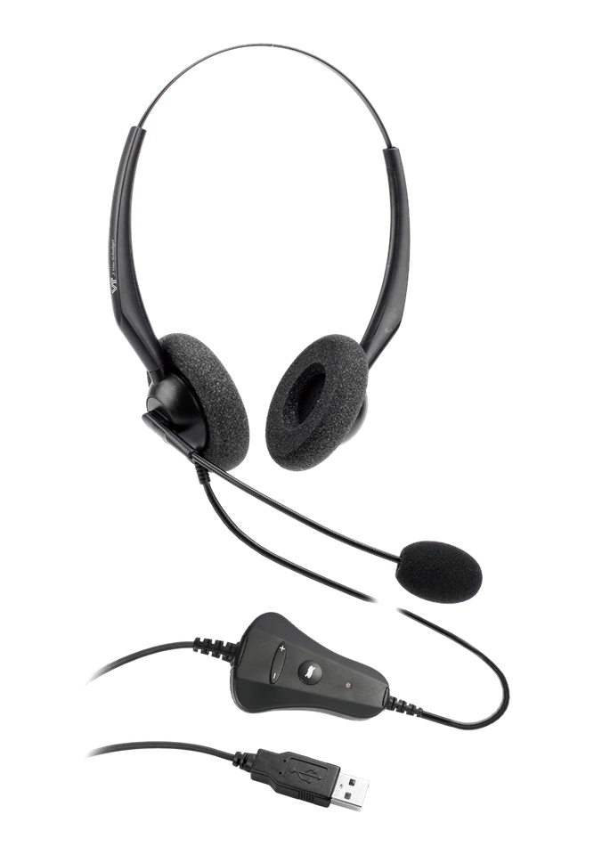 VT VT1000 Omni Duo USB01 – гарнитура с двумя наушниками, микрофоном и USB-подключением