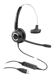 VT6200 UNC Mono 2MIC USB03 – гарнітура з одним навушником, двома мікрофонами, пультом USB03 і штекером USB-A