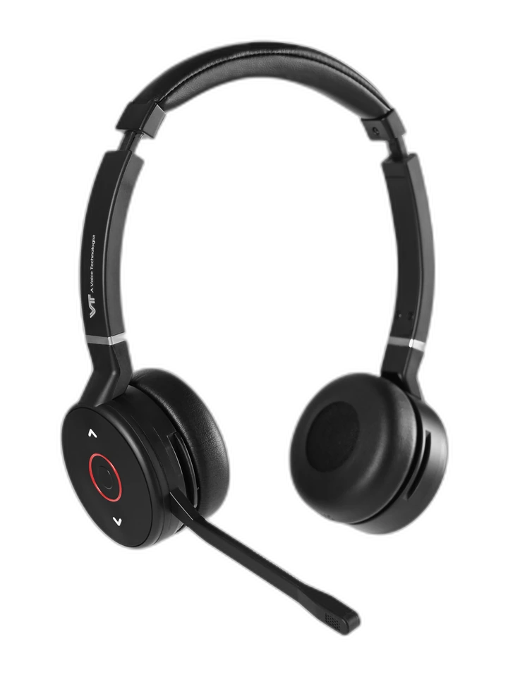 Bluetooth-гарнитура VT VT9800 BT Duo: два наушника и полный вид микрофонной штанги