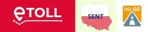 Логотип e-TOLL, SENT, HU-GO