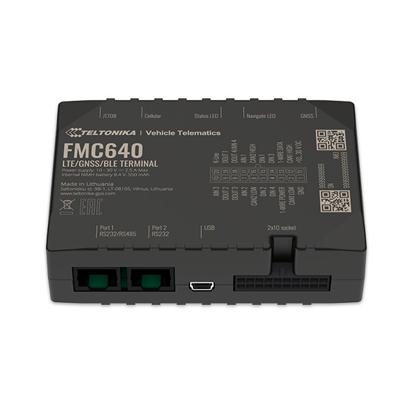 Тeltonika 4G LTE GPS трекер FMC 640 Телтоника