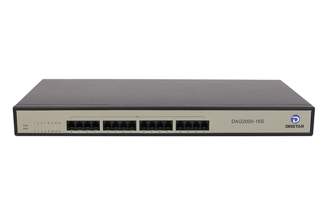 Аналоговий голосовий VoIP шлюз FXS Dinstar DAG2000-16S